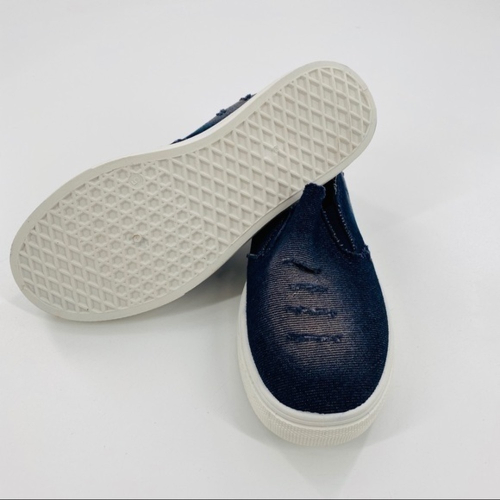 Slip On Blue Jean Distressed Sneakers - Picture 5 of 5